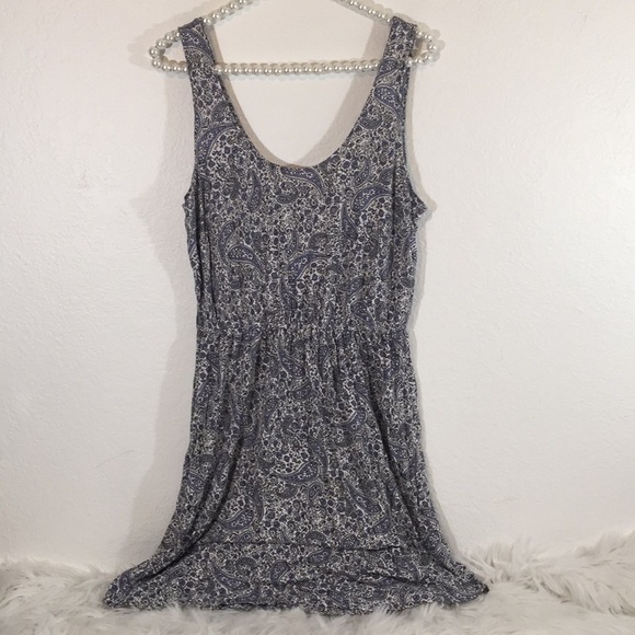H&M Basic Paisley Cotton Dress size Medium - Picture 1 of 8